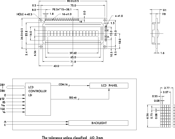 LCD- PC1601F