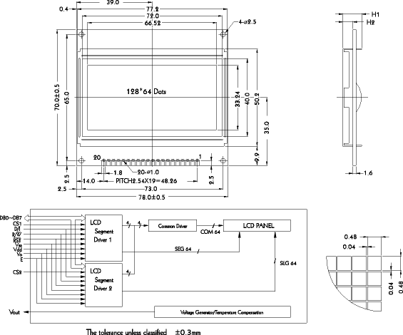 LCD- PG-12864-B